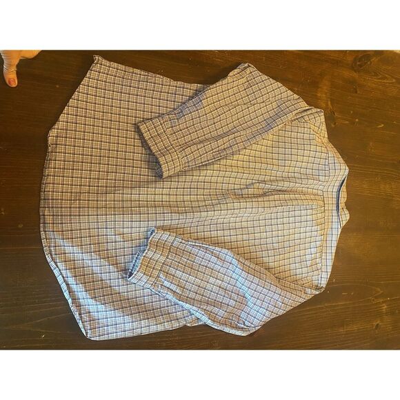 Ralph Lauren Shirt Mens 17.5 Custom Fit Checkered Long Sleeve Button‎ Up Plaid - Picture 7 of 8